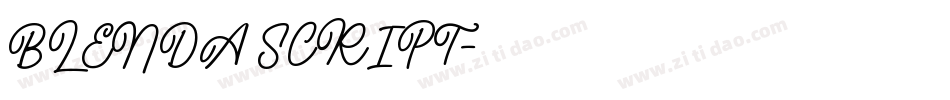BLENDA SCRIPT字体转换
